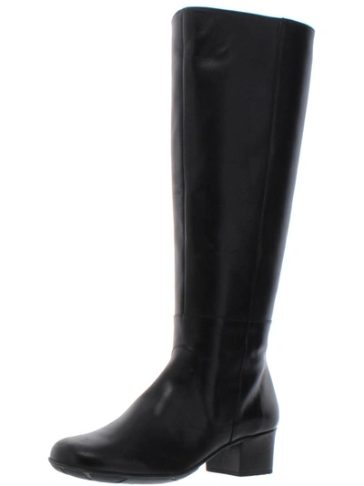 Shop Elites By Walking Cradles Mix Womens Leather Knee-high Dress Boots In Black