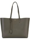 Saint Laurent Large Shopper Tote In Green