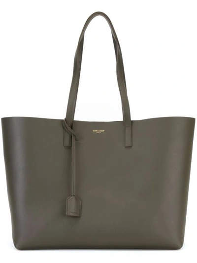 Saint Laurent Large Shopper Tote In Green