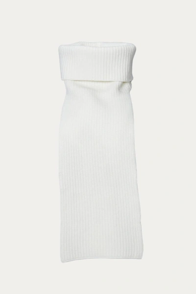 Shop Amber Hards Collared Scarf In Ivory White