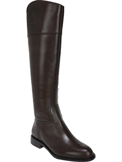 Shop Franco Sarto Hudson Womens Leather Knee-high Riding Boots In Brown