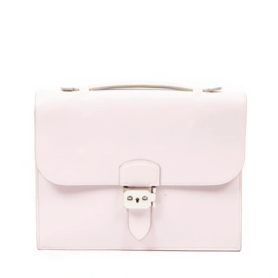 Hermes Sac A Depeches Briefcase 27 In White