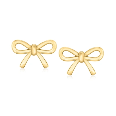 Shop Canaria Fine Jewelry Canaria 10kt Yellow Gold Ribbon Earrings