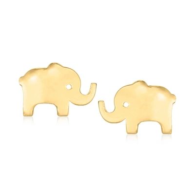 Shop Canaria Fine Jewelry Canaria 10kt Yellow Gold Tiny Elephant Earrings