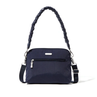 Shop Baggallini Dome Crossbody With Braided Strap In Blue