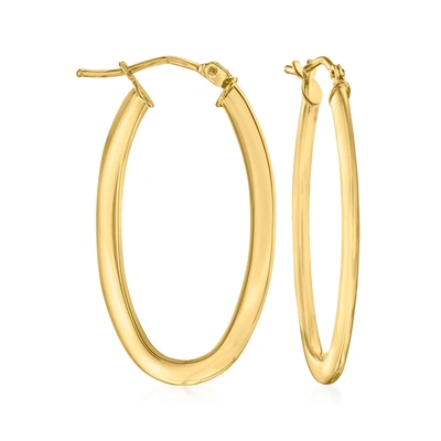 Shop Canaria Fine Jewelry Canaria Italian 10kt Yellow Gold Oval Hoop Earrings