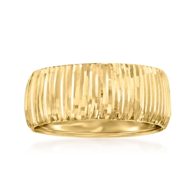 Shop Canaria Fine Jewelry Canaria Italian 10kt Yellow Gold Diamond-cut Ring