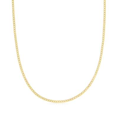Shop Canaria Fine Jewelry Canaria 2.3mm 10kt Yellow Gold Curb-link Necklace