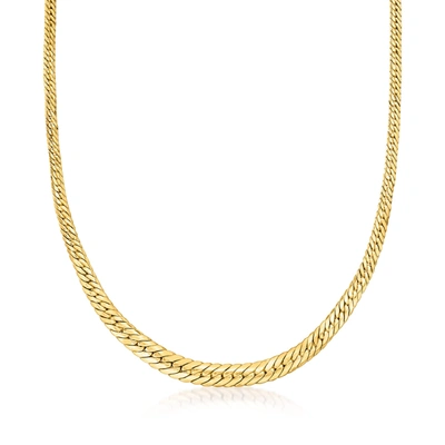 Shop Canaria Fine Jewelry Canaria 10kt Yellow Gold Graduated Cuban-link Necklace