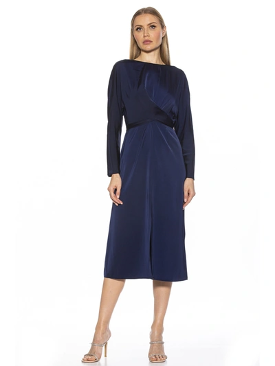 Shop Alexia Admor Carrie Midi Dress In Blue