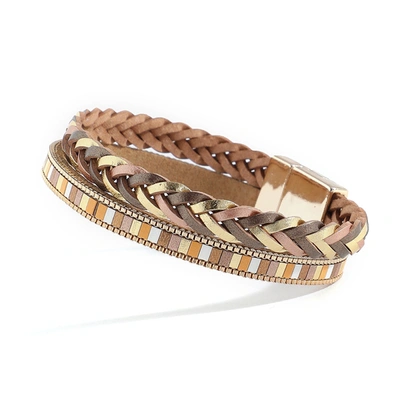Sohi Gold Plated Designer Bracelet In Multi