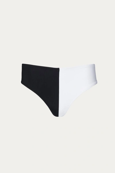 Shop Allsisters Clio Bikini Bottom In Black/white