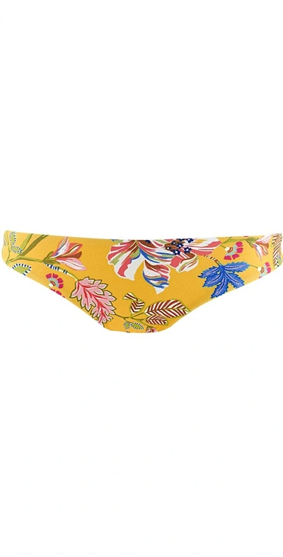 Laundry By Shelli Segal Emma Brazilian Cut Hipster Bikini Bottom Swimsuit In Sunshine Gold In Gold