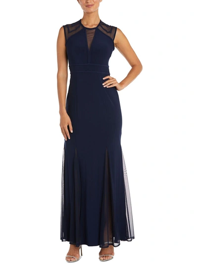 Shop Nightway Womens Sleeveless High Waist Evening Dress In Blue