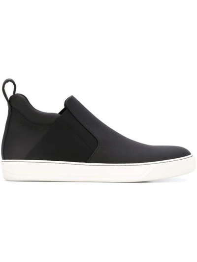 Shop Lanvin Pull On Slip-on Mid Sneakers