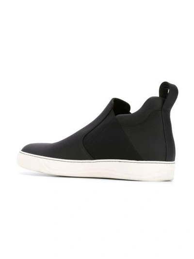 Shop Lanvin Pull On Slip-on Mid Sneakers