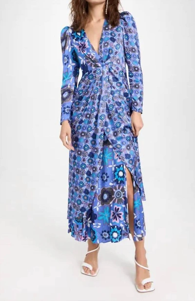 Shop Celia B Kazbek Dress In Blue