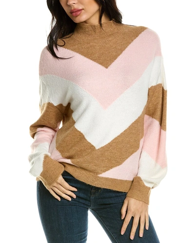 Shop Bcbgmaxazria Mock Neck Sweater In Pink