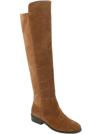 Shop Lucky Brand Calypso Womens Suede Wide Calf Over-the-knee Boots In Brown