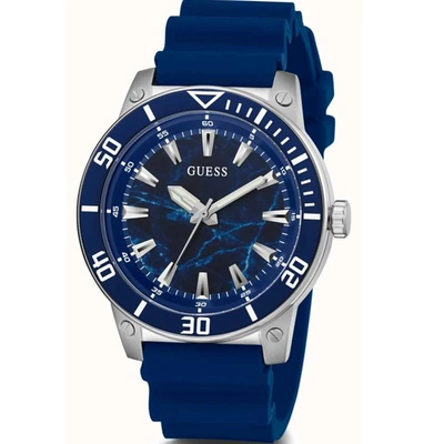 Shop Guess Men's Classic Blue Dial Watch