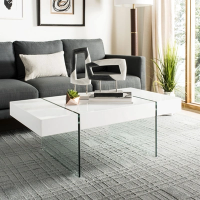 Safavieh Jacob Rectangular Glass Leg Modern Coffee Table