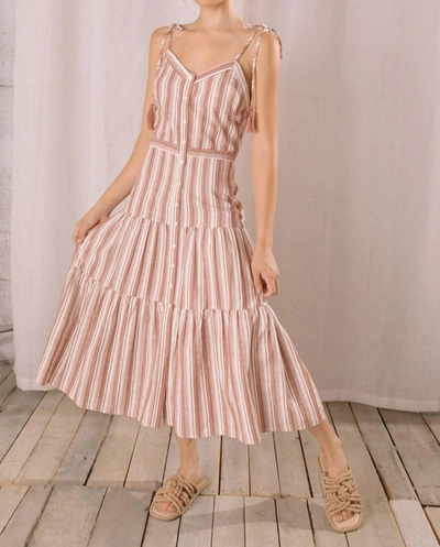 Shop Storia Sophie Midi Dress In Multi In Pink
