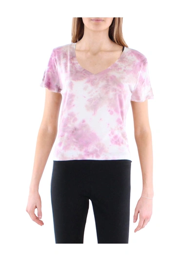 Shop Anthropologie Maronie Womens Tie Dye Knit T-shirt In Pink