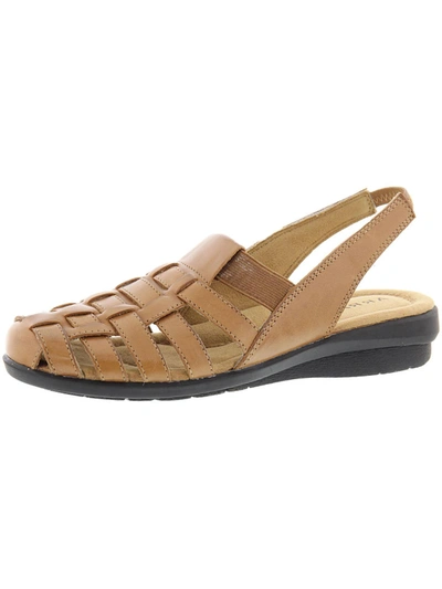 Shop Array Santa Cruz Womens Leather Comfort Slingback Sandals In Multi