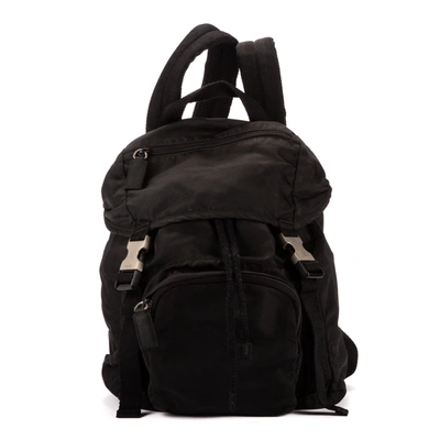 Shop Prada Nylon Backpack In Black