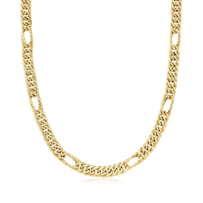 Shop Canaria Fine Jewelry Canaria 6mm 10kt Yellow Gold Curb-link Station Necklace