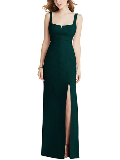 Shop After Six Womens Square Neck Cocktail Evening Dress In Green