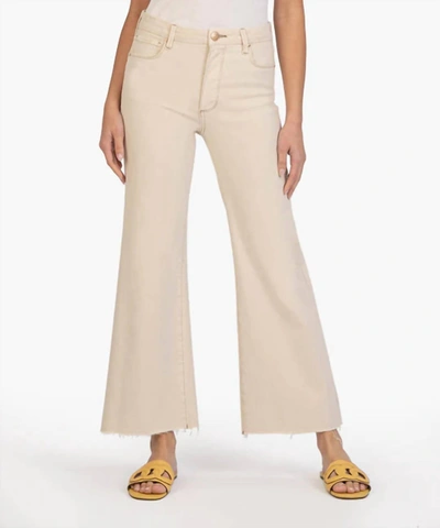 Shop Kut From The Kloth Meg High Rise Fab Ab Wide Leg Jeans In Ecru In White