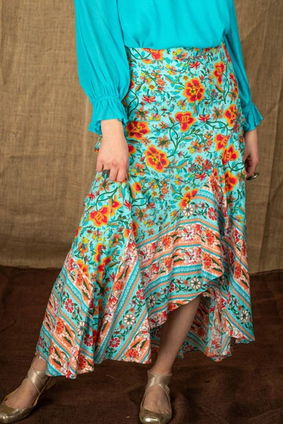Shop Vintage Collection Island Skirt In Marine Blue In Multi