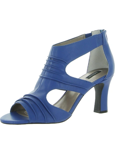 Shop Array Sizzle Womens Leather Open Toe Dress Sandals In Blue