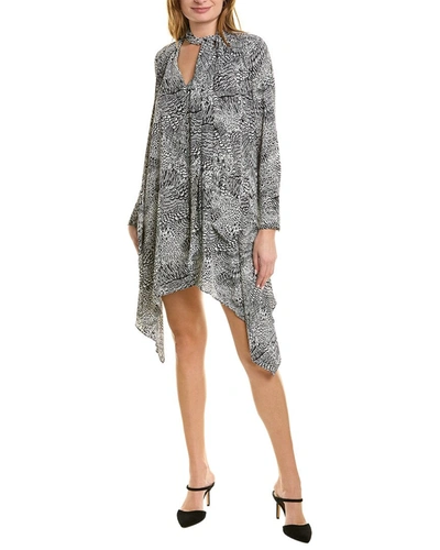 Shop Bcbgmaxazria Cape Sleeve Midi Dress In Grey