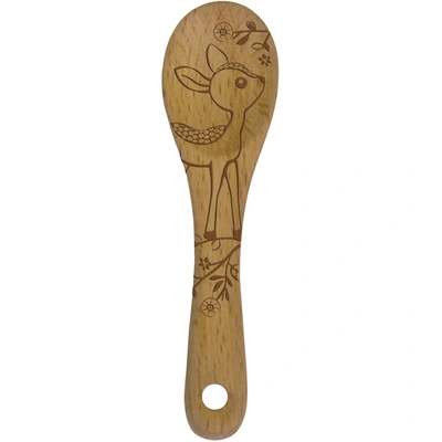 Shop Talisman Designs Laser Etched Beechwood Mini Spoon, Woodland Collection, Deer In Brown