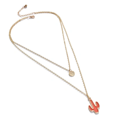 Shop Sohi Red Gold-plated Necklace