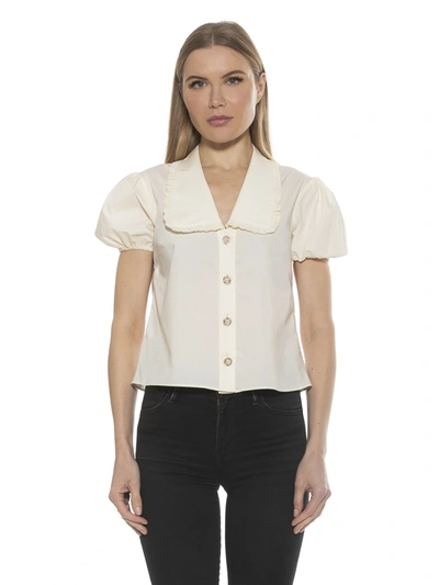 Alexia Admor Sandra Top In Beige
