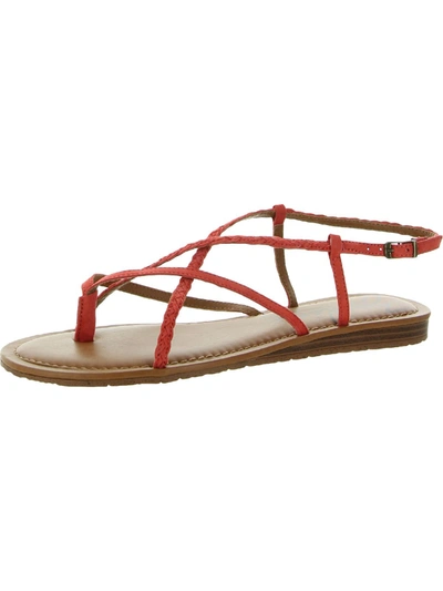 Shop Zodiac Yovana Womens Leather Thong Flats In Red