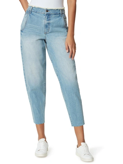 Shop Anne Klein Womens Denim Light Wash High-waist Jeans In Blue