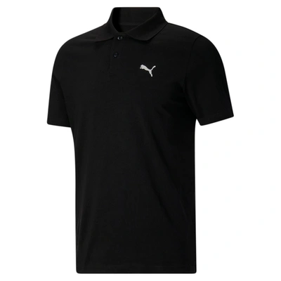 Shop Puma Men's Essential Polo In Black