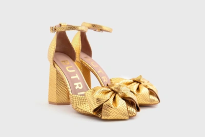 Shop Butrich Francesca Pump Sandal In Gold