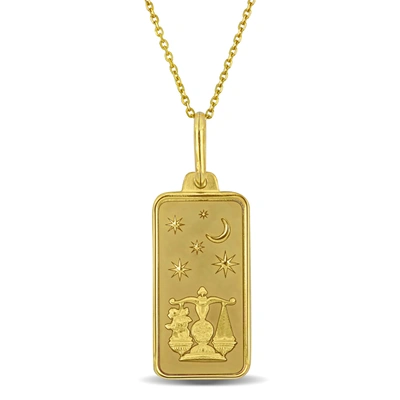 Mimi & Max Aquarius Horoscope Necklace In 10k Yellow Gold In Gold