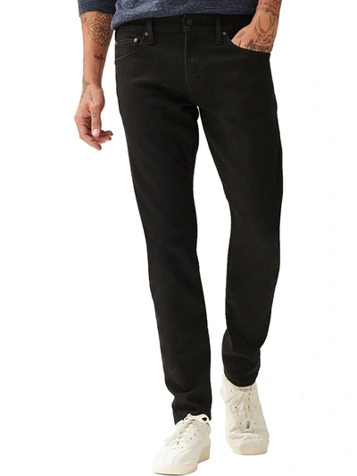 Shop Lucky Brand 110slim Mens Mid-rise Denim Skinny Jeans In Black