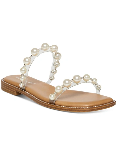 Shop Madden Girl Peachy Womens Beaded Slip On Slide Sandals In White