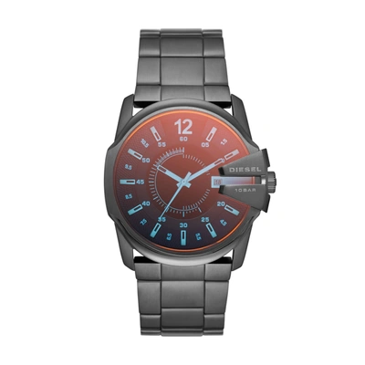 Shop Diesel Men's Master Chief Chronograph, Gunmetal-tone Stainless Steel Watch In Grey
