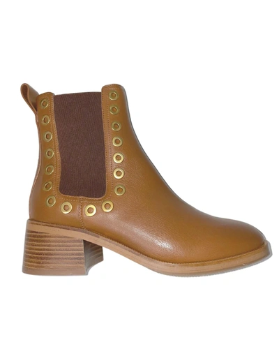 Shop See By Chloé Lexy Studded Bootie In Brown