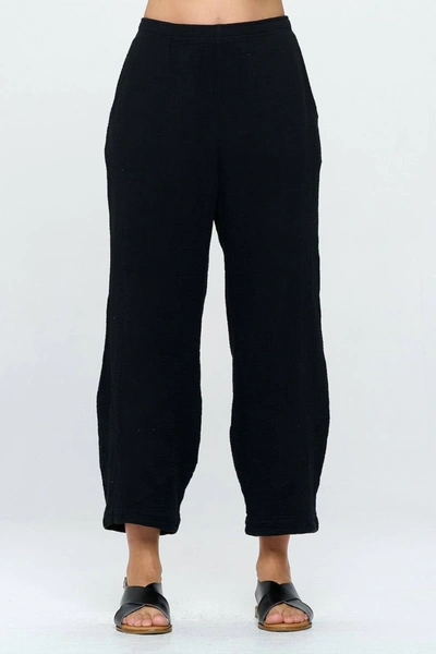 Shop Focus Fashion Double Gauze Flood Pants In Black