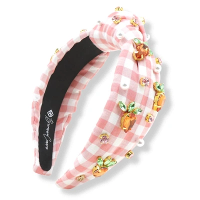 Brianna Cannon Gingham Carrot Headband (adult) In Pink In Pink