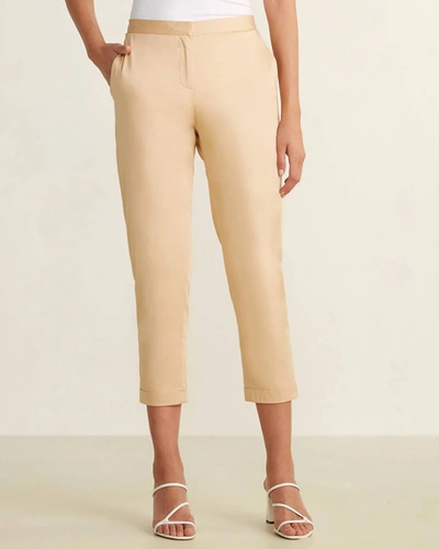 Shop Max & Moi Beauty Cropped Trouser In Beige